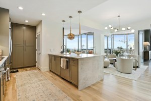 Wide plank white oak hardwood flooring in a modern Atlanta condo — Classy Flooring ATL