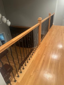 Refinished white oak floors with neutral NordicSeal finish — whole house refinishing near Château Élan Atlanta