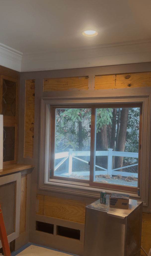 Oak paneling framing finished in Rubio Monocoat Linen with panels removed for off-wall refinishing — Classy Flooring ATL, Buckhead