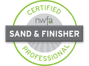 NWFA Certified Sand & Finisher badge, Claudiu Toma, Classy Flooring ATL